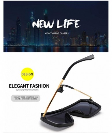 Square Women Vintage Oversized Gradient Sun Glasses Shades Female Luxury Designer UV400 Sunglass - C2 - C3197ZT8026 $19.53