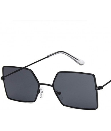 Rectangular Unisex Sunglasses Fashion Gold Red Drive Holiday Rectangle Non-Polarized UV400 - Black Grey - CF18RLD5TRA $17.28