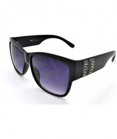 Wayfarer Trendy Classic Womens Hot Fashion Sunglasses w/FREE Microfiber Pouch - Black - C512L18NPJT $21.31