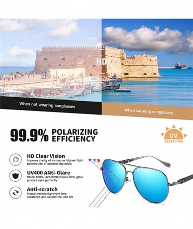 Rectangular Matte Polarized Sunglasses-Shade Glasses Mirror Lens-Anti-glare Outdoor Eyewear - C - C4190ED9LHE $61.48