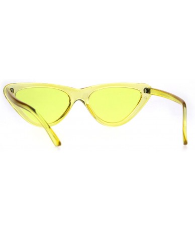 Cat Eye Womens Snug Classic Vintage Goth Cat Eye Sunglasses - Yellow - CV189U58GX8 $18.11