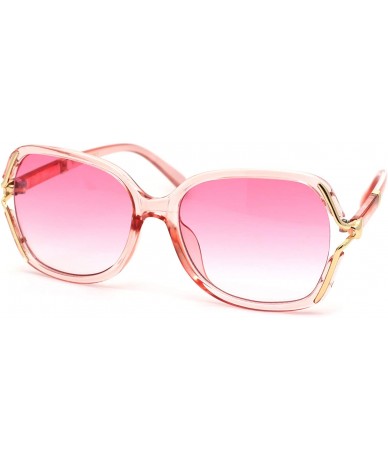 Butterfly Womens Exposed Lens Side Chic Plastic Butterfly Sunglasses - All Pink - CS18XL8YUAS $23.36