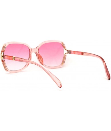 Butterfly Womens Exposed Lens Side Chic Plastic Butterfly Sunglasses - All Pink - CS18XL8YUAS $23.36