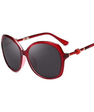 Oversized Polarized Sunglasses Fashion Driving Sunglasses Diamond Ladies Anti-ultraviolet - D - CW18Q88U26A $45.61