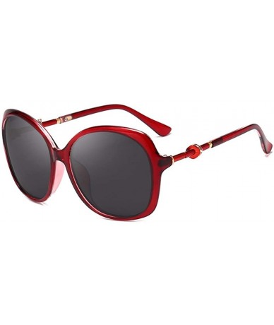 Oversized Polarized Sunglasses Fashion Driving Sunglasses Diamond Ladies Anti-ultraviolet - D - CW18Q88U26A $45.61