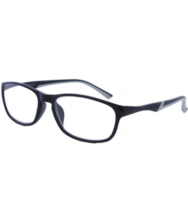 Rectangular Double Injection Reading Glasses 4696BDNEW - Matte Black / Grey - CP12FN0KS19 $30.12