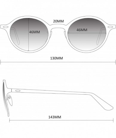 Oval New Retro Vintage Lennon Inspired Round Metal Small Circle Sunglasses - Black Frame/Black Lens - CP124651U8R $34.57