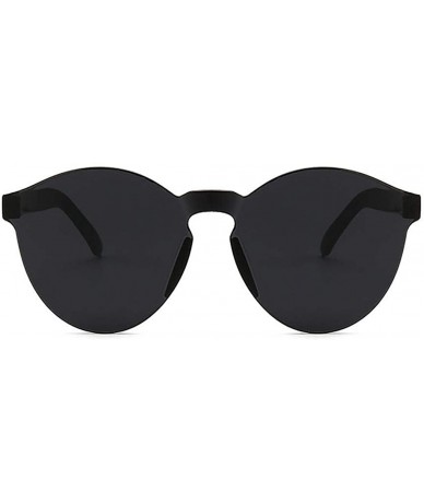 Round Unisex Fashion Candy Colors Round Frame UV Protection Outdoor Sunglasses Sunglasses - Black - CE190L86ASM $30.16