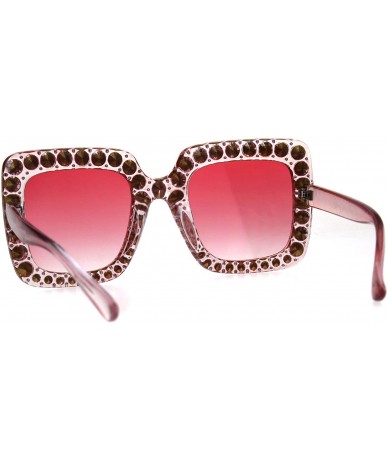 Butterfly Womens Sparkling Bling Large Rhinestone Plastic Butterfly Sunglasses - All Pink - CA18CXDAKIZ $26.25