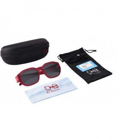 Rectangular Polarized Fit Over Glasses Sunglasses Wear Over Prescription Glasses for Women and Men - Red - CE199EAYE3E $27.39