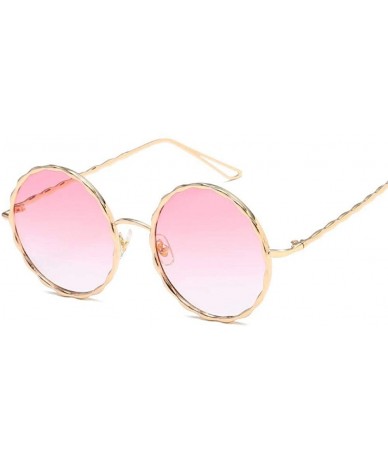 Aviator Fashion Round Sunglasses Women Spiral Pattern Metal Sun Glasses Women Eyewear 3 - 3 - CJ18YZT7YZ0 $18.15