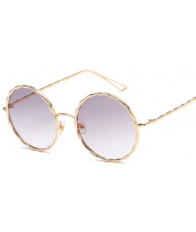 Aviator Fashion Round Sunglasses Women Spiral Pattern Metal Sun Glasses Women Eyewear 3 - 3 - CJ18YZT7YZ0 $18.15