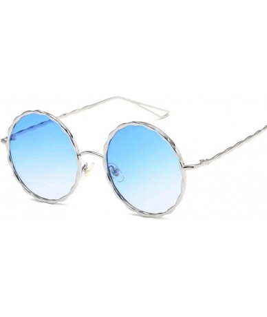 Aviator Fashion Round Sunglasses Women Spiral Pattern Metal Sun Glasses Women Eyewear 3 - 3 - CJ18YZT7YZ0 $18.15