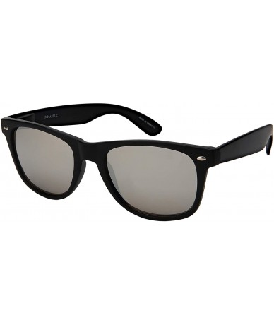 Wayfarer Buy 1 Get 2 Free Horn Rimmed Sunglasses for Men Women w/Spring Hinge 5401ASBLK-REV - CR18IHNHXOM $19.12