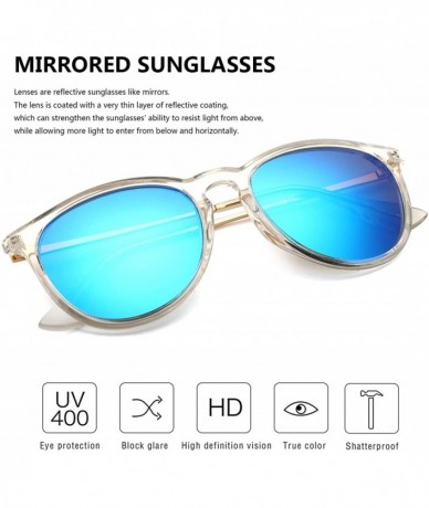 Oversized Sunglasses for Women Men Polarized uv Protection Fashion Vintage Round Classic Retro Aviator Mirrored Sun glasses -...