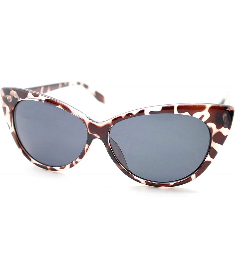 Cat Eye Women's Leopard Mirrrored Cat Eye 55mm Sunglasses - Leopard - CP11TVTS1LN $19.97