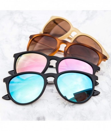 Sport Women's Polarized Sunglasses - Round Retro Mirrored Sunglasses Colors - CD182TEDQC8 $24.49