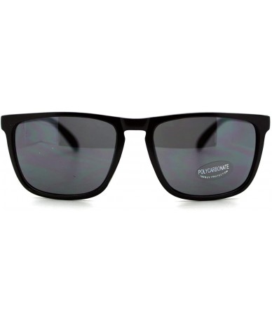 Rectangular Classic Unisex Sunglasses Square Rectangular Thin Plastic Frame - Black Silver - CN121X1R8Z1 $19.66