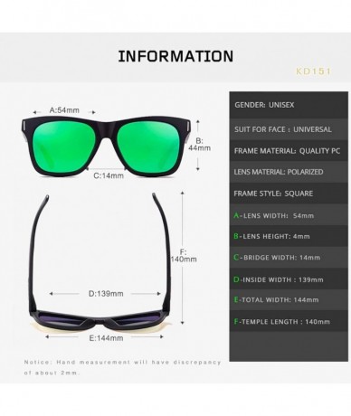 Square Polarized Sunglasses For Men Women Retro TR90 Frame Square Shades Vintage BRAND DESIGNER Classic Sun Glasses - C618Y0S...