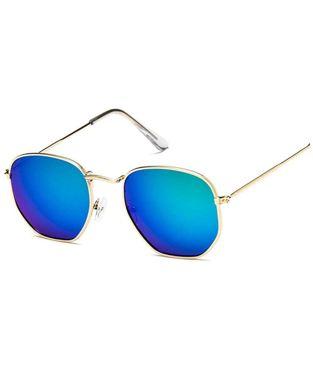 Oversized Shield Sunglasses Women Brand Designer Mirror Retro Sun Glasses Luxury Vintage Female - Gold Green - CI198ZKE6ZD $5...