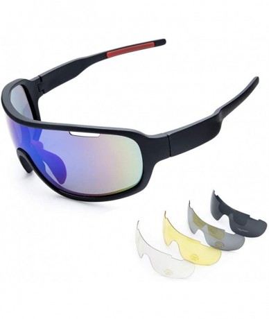 Sport Protection Polarized Sunglasses Interchangeable - Red+black - C318XAKMATE $33.36