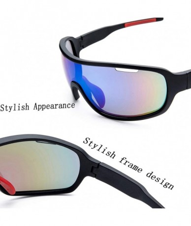 Sport Protection Polarized Sunglasses Interchangeable - Red+black - C318XAKMATE $33.36