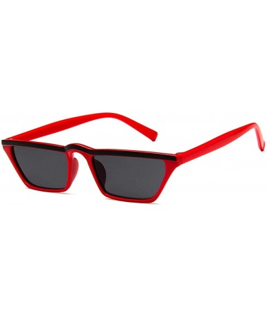 Round Vintage Classic Retro Small Square Shape Sunglasses for Men and Women Metal Resin UV400 Sunglasses - Red - CO18T2TREZ2 ...