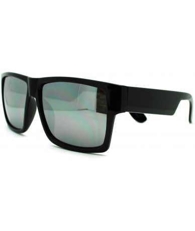 Rectangular Sporty Rectangular Frame Boss Sunglasses Multicolor Mirror Lens - Black - CL11HYVT0ID $18.56