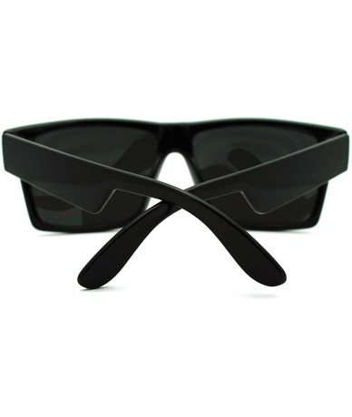 Rectangular Sporty Rectangular Frame Boss Sunglasses Multicolor Mirror Lens - Black - CL11HYVT0ID $18.56