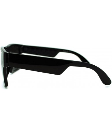 Rectangular Sporty Rectangular Frame Boss Sunglasses Multicolor Mirror Lens - Black - CL11HYVT0ID $18.56