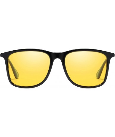 Square Fashion Polarized Sunglasses UV400 Protection For Men Women - Yellow - CQ197CZ6DZM $23.23