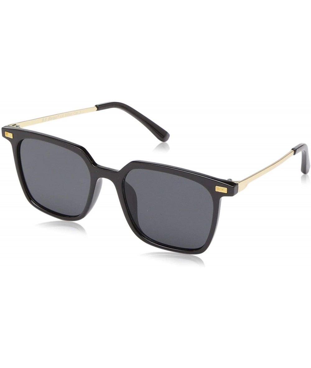 Square Metric Square Sunglasses - Black - C418NMDEWHG $28.64