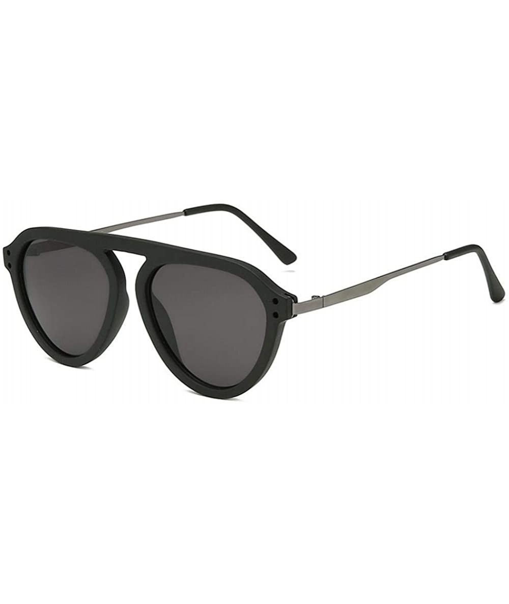 Oval Fashion Sunglasses For Women And Men- Width Sunglasses Integrated Sexy Vintage Glasses - D - CQ18ULHZZZM $16.83