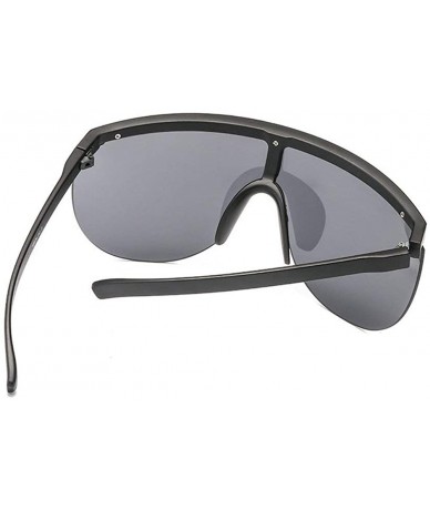 Oversized Oversized Frameless Sunglasses Windproof Sunglass - Black - CG18XYRKOD5 $27.88