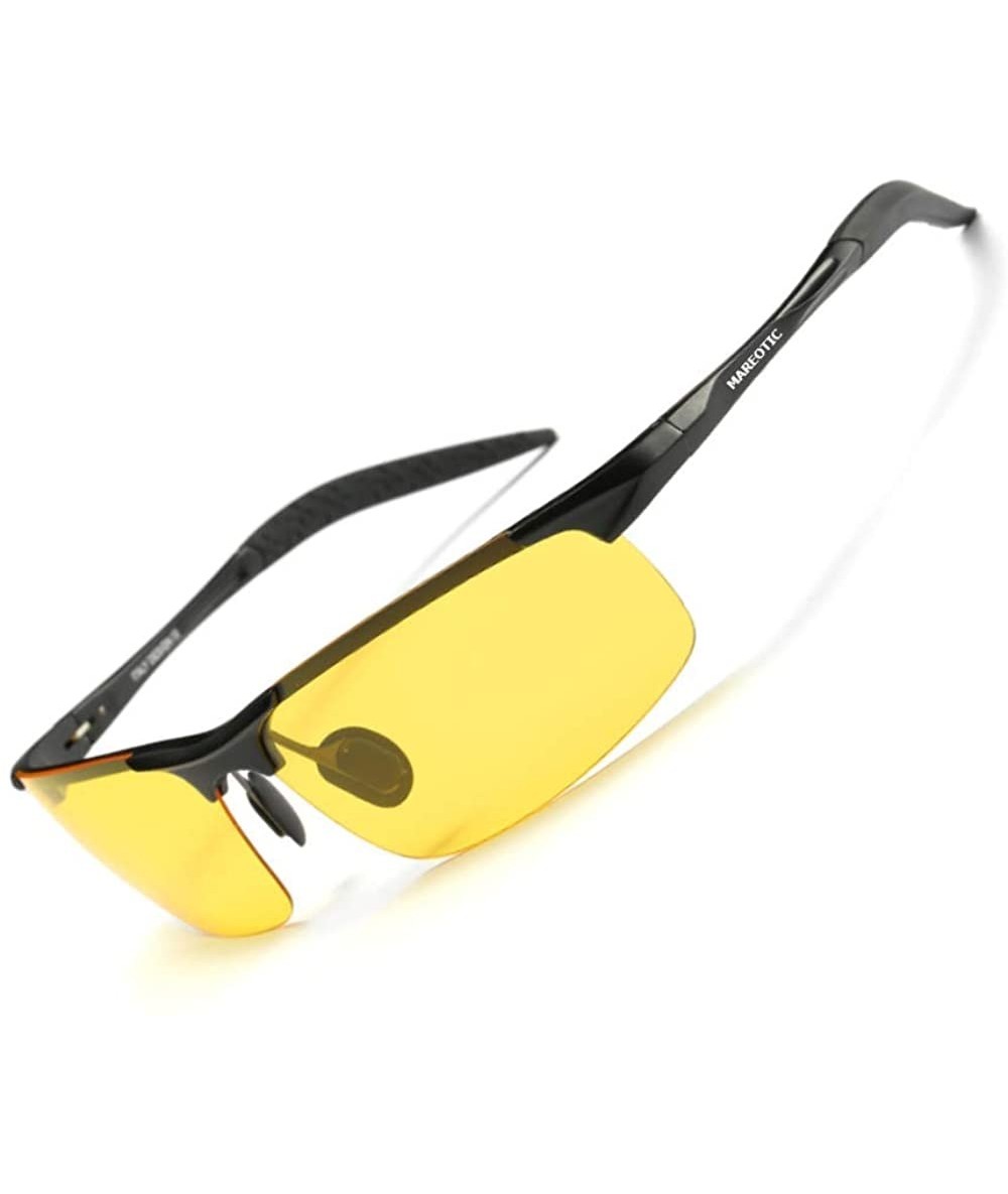 Rectangular Driving Polarized Sunglasses For Men & Women UV Protection Ultra Lightweight Al Mg - Rp-09 - C418S6K9HMT $35.33