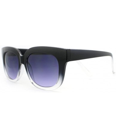 Wayfarer Super Retro Square Sunglasses Womens Thick Horn Rim Fashion Frame 2-Tone - Black - C711CB4O35X $17.77