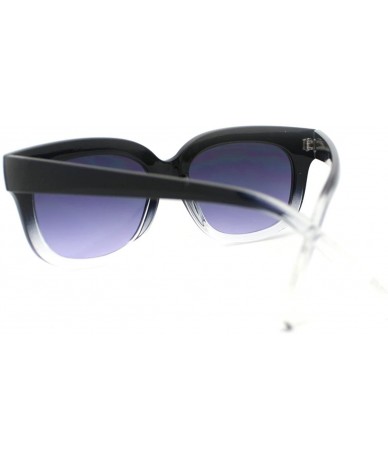 Wayfarer Super Retro Square Sunglasses Womens Thick Horn Rim Fashion Frame 2-Tone - Black - C711CB4O35X $17.77