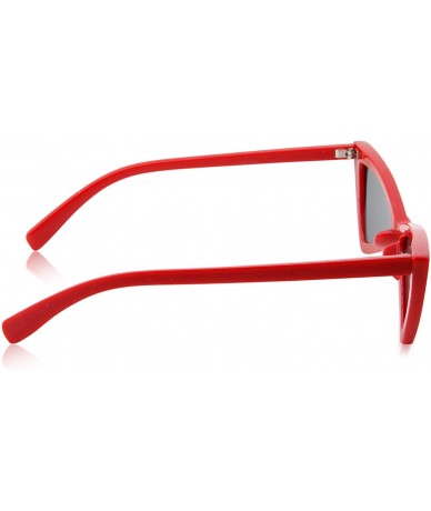 Cat Eye Womens Retro 90s Slim Triangle Cat Eye Sunglasses - Red - CJ18M5CE09U $18.41