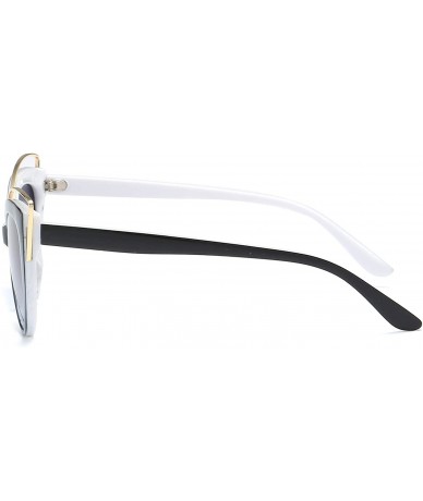 Wrap Retro Fashion Sunglasses Non-Polarized Personality Anti-UV Eyewear Casual Sunglasses - White - CH18A4Z030Y $18.94