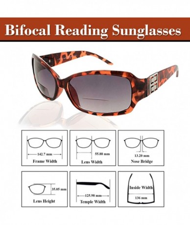 Rectangular Bifocal Sunglasses Rectangle Fashion Glasses - Light Tortoise - C4182RY7EYG $23.57