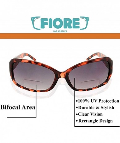 Rectangular Bifocal Sunglasses Rectangle Fashion Glasses - Light Tortoise - C4182RY7EYG $23.57