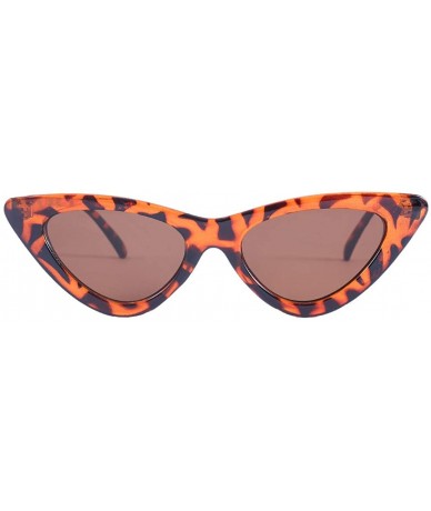 Cat Eye Retro Vintage Cat Eye Sunglasses for Women Goggles - Black / Leopard 2pack - C718YY2QIKO $20.72