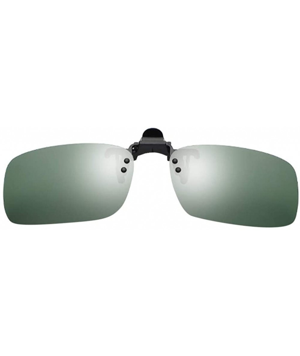 Round Polarized Clip-on Sunglasses for Women Men Prescription Anti-Glare Driving Glasses Outdoor Eyewear - Army Green - CH18U...