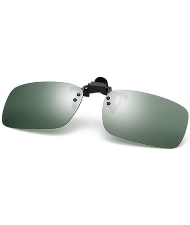 Round Polarized Clip-on Sunglasses for Women Men Prescription Anti-Glare Driving Glasses Outdoor Eyewear - Army Green - CH18U...