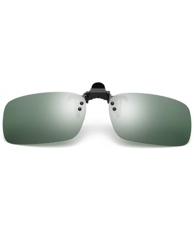 Round Polarized Clip-on Sunglasses for Women Men Prescription Anti-Glare Driving Glasses Outdoor Eyewear - Army Green - CH18U...