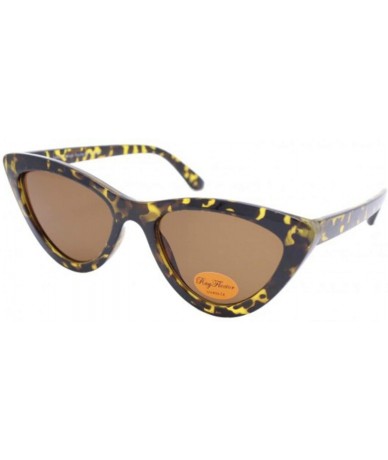 Cat Eye Triangular Cat Eye Sunglasses - Tortoiseshell Brown - CZ197XOEWRE $28.31