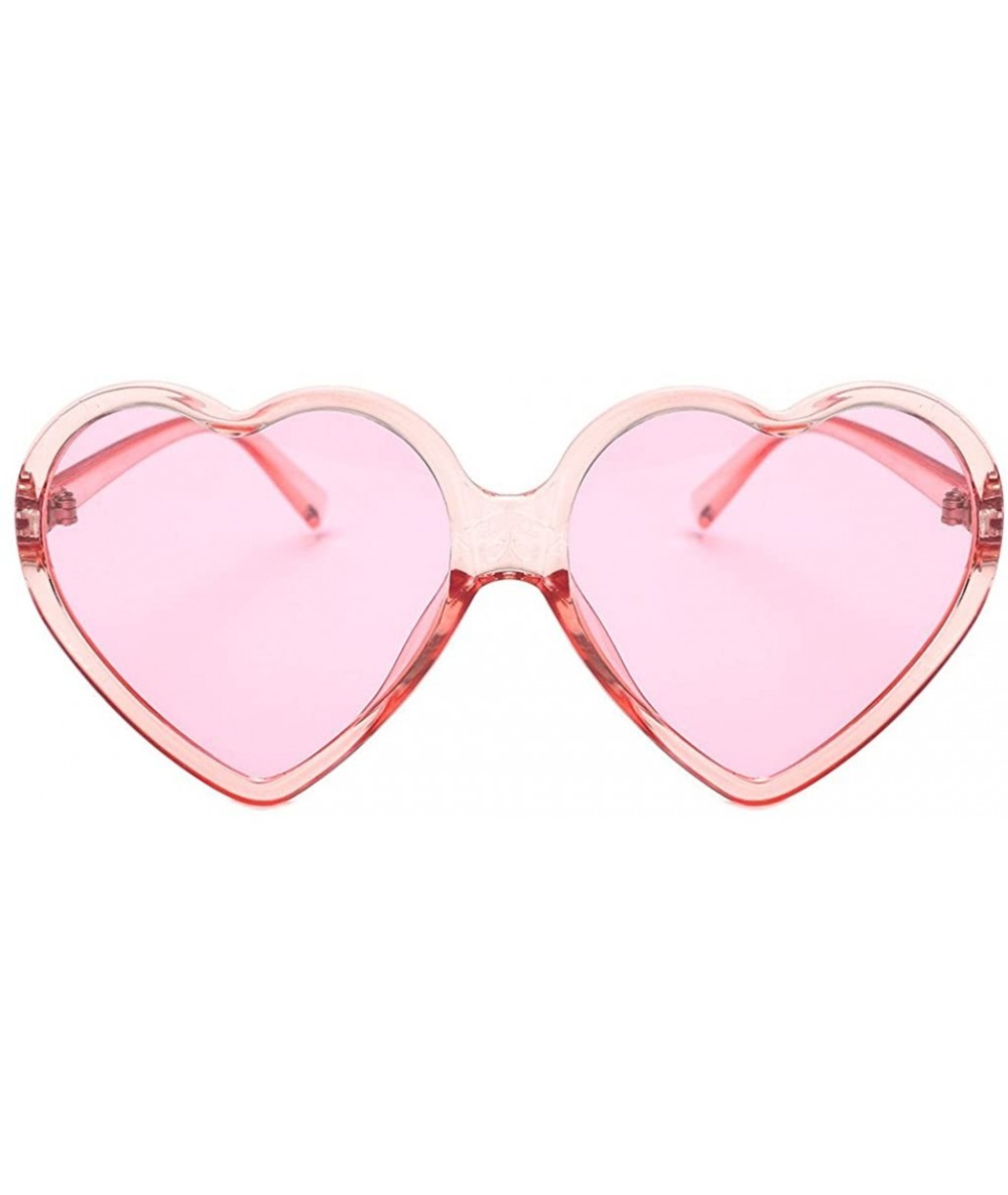 Round Heart Shape Sunglasses Cute Sweet Girls Stylish Goggle Love Heart-Shaped Sun Glasses Valentine's Day Present - C118SZXD...