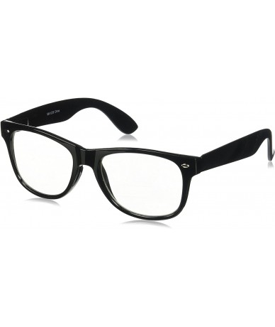 Cat Eye Retro Nerd Geek Oversized Black Framed Spring Temple Clear Lens Eye Glasses - C911JU4DP97 $19.70