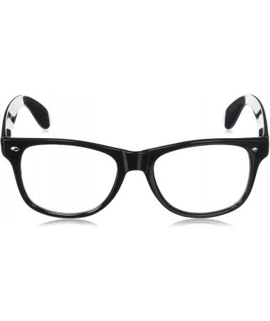 Cat Eye Retro Nerd Geek Oversized Black Framed Spring Temple Clear Lens Eye Glasses - C911JU4DP97 $19.70