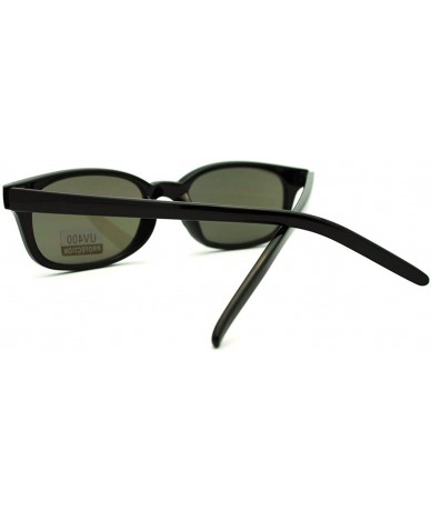 Oval Oval Rectangular Sunglasses Small Narrow Frame Multicolor Lens Shades - Black (Blue Mirror) - CZ189DK2CZI $18.22